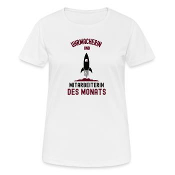 Mitarbeiterin des Monats Uhrmacherin Uhrmacher - Frauen T-Shirt atmungsaktiv - Weiß - Vorne - AI Model Female 172 dark (172cm)