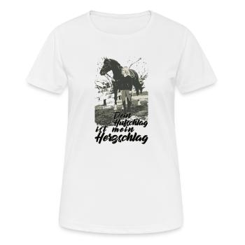 DEIN HUFSCHLAG IST MEIN HERZSCHLAG - Frauen T-Shirt atmungsaktiv - Weiß - Vorne - AI Model Female 172 dark (172cm)