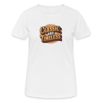 Classique et intemporel - T-shirt respirant Femme - blanc - Devant - AI Model Female 172 dark (172cm)