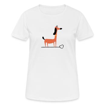Teckel-teckel-teckel-amour teckel-teckel - T-shirt respirant Femme - blanc - Devant - AI Model Female 172 dark (172cm)