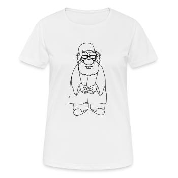 opa alt grossvater schlafanzug mantel muetze muede - Frauen T-Shirt atmungsaktiv - Weiß - Vorne - AI Model Female 172 dark (172cm)