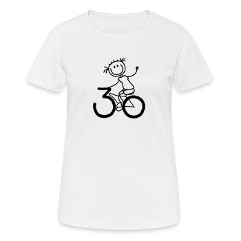 À vélo à travers les années 30! - T-shirt respirant Femme - blanc - Devant - AI Model Female 172 dark (172cm)