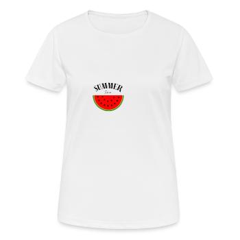 Heure d'été - T-shirt respirant Femme - blanc - Devant - AI Model Female 172 dark (172cm)