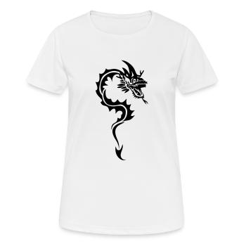 tatouage1 Tribal Drachen - Frauen T-Shirt atmungsaktiv - Weiß - Vorne - AI Model Female 172 dark (172cm)