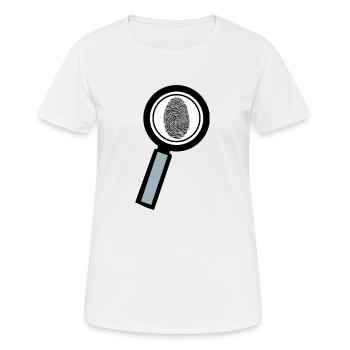 Lupe empreinte digitale - T-shirt respirant Femme - blanc - Devant - AI Model Female 172 dark (172cm)