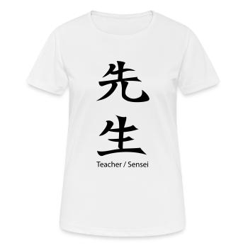 Kanji Sensei - T-shirt respirant Femme - blanc - Devant - AI Model Female 172 dark (172cm)