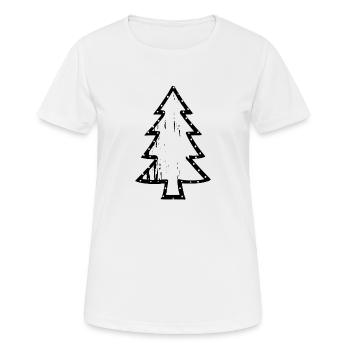 sapin - T-shirt respirant Femme - blanc - Devant - AI Model Female 172 dark (172cm)