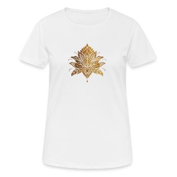 Wunderschönes Mandala Hinduismus Buddhismus Yoga - Frauen T-Shirt atmungsaktiv - Weiß - Vorne - AI Model Female 172 dark (172cm)