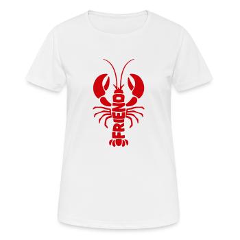 Homard et amitié - T-shirt respirant Femme - blanc - Devant - AI Model Female 172 dark (172cm)
