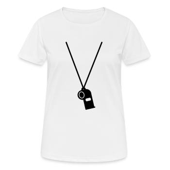 arbitre - T-shirt respirant Femme - blanc - Devant - AI Model Female 172 dark (172cm)