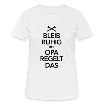 Quiet stay Grandpa handle it - Women's Breathable T-Shirt - white - Front - AI Model Female 172 dark (172cm)