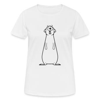 Meerkats witty doof - Women's Breathable T-Shirt - white - Front - AI Model Female 172 dark (172cm)
