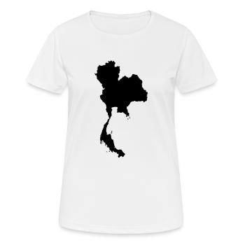 Thaïlande Silhouette Carte - T-shirt respirant Femme - blanc - Devant - AI Model Female 172 dark (172cm)