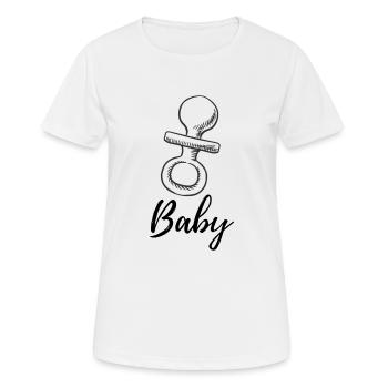 baby - Women's Breathable T-Shirt - white - Front - AI Model Female 172 dark (172cm)