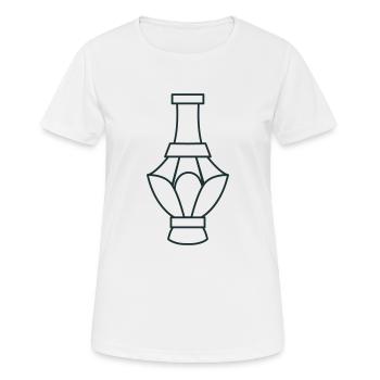 vase de maintien de fleurs sculptées - T-shirt respirant Femme - blanc - Devant - AI Model Female 172 dark (172cm)