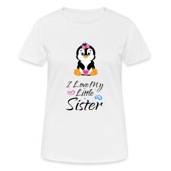 Penguin - I love my little sister - Women's Breathable T-Shirt - white - Front - AI Model Female 172 dark (172cm)