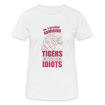 I prefer Tiger - Women's Breathable T-Shirt - white - Front - AI Model Female 172 dark (172cm)
