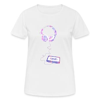 Ondes sonores Musique blues pop rock dance Hard Rock - T-shirt respirant Femme - blanc - Devant - AI Model Female 172 dark (172cm)