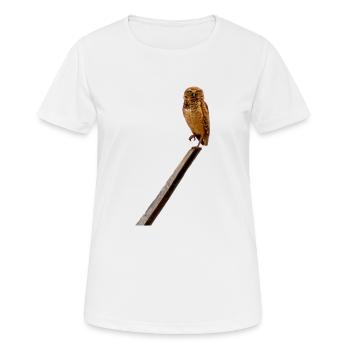 c'est chouette un hibou - T-shirt respirant Femme - blanc - Devant - AI Model Female 172 dark (172cm)
