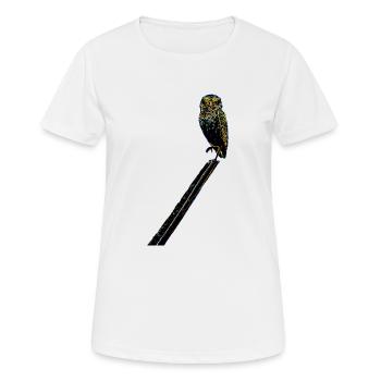 un chouette hibou - T-shirt respirant Femme - blanc - Devant - AI Model Female 172 dark (172cm)