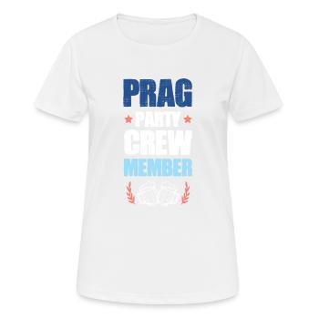 Prag Party Crew - Frauen T-Shirt atmungsaktiv - Weiß - Vorne - AI Model Female 172 dark (172cm)