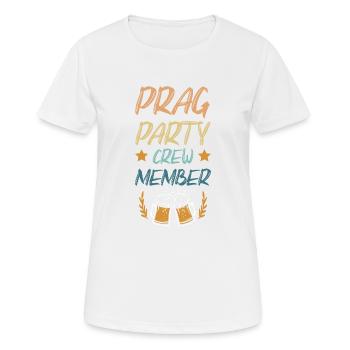 Prag Party Crew - Frauen T-Shirt atmungsaktiv - Weiß - Vorne - AI Model Female 172 dark (172cm)