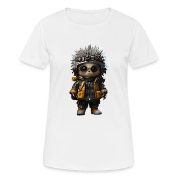 Mister Spike Cool - Frauen T-Shirt atmungsaktiv - Weiß - Vorne - AI Model Female 172 dark (172cm)