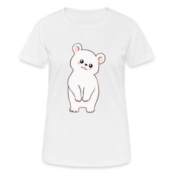 Eisbärchen, Weißer Bär - Frauen T-Shirt atmungsaktiv - Weiß - Vorne - AI Model Female 172 dark (172cm)