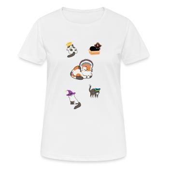 Chats Carnaval, Chats, Costume De Chat, Costume - T-shirt respirant Femme - blanc - Devant - AI Model Female 172 dark (172cm)