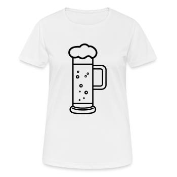 Bière - T-shirt respirant Femme - blanc - Devant - AI Model Female 172 dark (172cm)