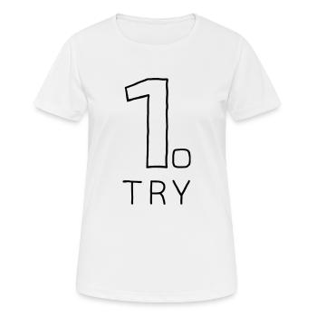 First Try - Women's Breathable T-Shirt - white - Front - AI Model Female 172 dark (172cm)