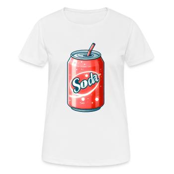 Soda Canette Pastel - Rafraîchissement en Couleurs - T-shirt respirant Femme - blanc - Devant - AI Model Female 172 dark (172cm)