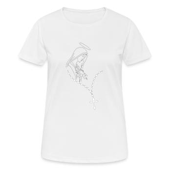 Jungfrau Maria Jesus Bibel Christliche Religion Madona - Frauen T-Shirt atmungsaktiv - Weiß - Vorne - AI Model Female 172 dark (172cm)