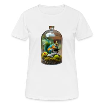 Eichhörnchen im Glas - Frauen T-Shirt atmungsaktiv - Weiß - Vorne - AI Model Female 172 dark (172cm)