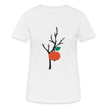 Apfelbaum apple tree - Frauen T-Shirt atmungsaktiv - Weiß - Vorne - AI Model Female 172 dark (172cm)
