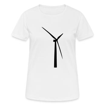 Windrad - Frauen T-Shirt atmungsaktiv - Weiß - Vorne - AI Model Female 172 dark (172cm)