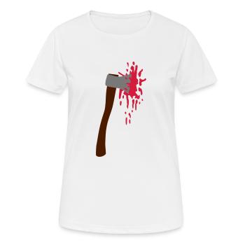 Couteau sanglant, sang, meurtre, le meurtre, - T-shirt respirant Femme - blanc - Devant - AI Model Female 172 dark (172cm)