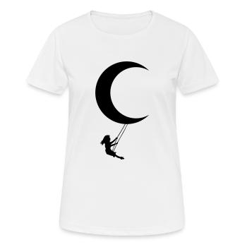 moon swing - Women's Breathable T-Shirt - white - Front - AI Model Female 172 dark (172cm)