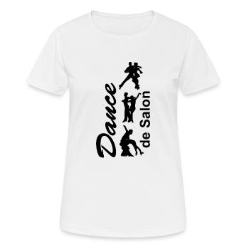 DANSE de SALON - T-shirt respirant Femme - blanc - Devant - AI Model Female 172 dark (172cm)