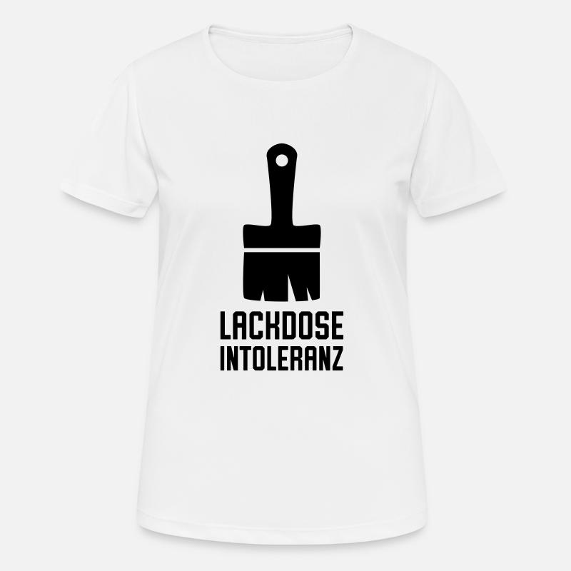 paint box intolerance | lactose painter brush funny - Women's Breathable T-Shirt - white