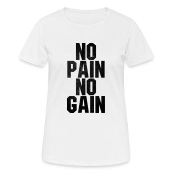 No Pain No Gain quote - Women's Breathable T-Shirt - white - Front - AI Model Female 172 dark (172cm)