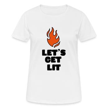 FEUERZEUG BRAND FEUER LAGER LAGERFEUER CAMP MOTIVE - Frauen T-Shirt atmungsaktiv - Weiß - Vorne - AI Model Female 172 dark (172cm)