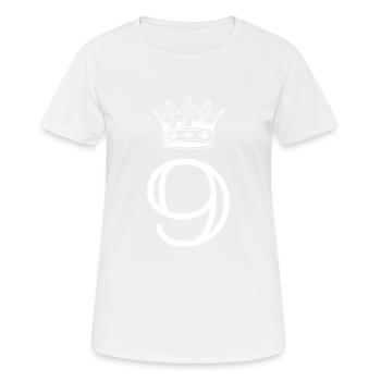 9 Zahl Krone - Frauen T-Shirt atmungsaktiv - Weiß - Vorne - AI Model Female 172 dark (172cm)