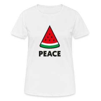 Peace Palestine - T-shirt respirant Femme - blanc - Devant - AI Model Female 172 dark (172cm)