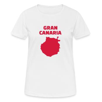 Gran Canaria - Frauen T-Shirt atmungsaktiv - Weiß - Vorne - AI Model Female 172 dark (172cm)