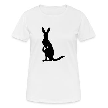 kangourou - T-shirt respirant Femme - blanc - Devant - AI Model Female 172 dark (172cm)
