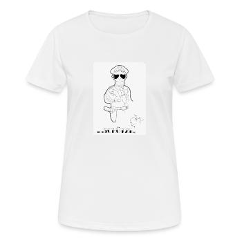 Schütze - Frauen T-Shirt atmungsaktiv - Weiß - Vorne - AI Model Female 172 dark (172cm)
