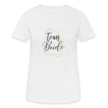 jeune mariée d'équipe - T-shirt respirant Femme - blanc - Devant - AI Model Female 172 dark (172cm)