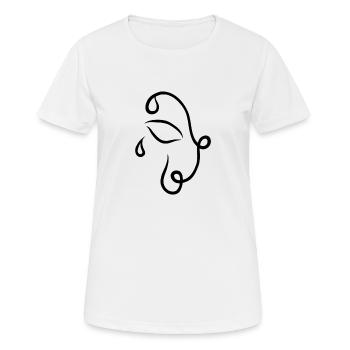 NOSTALGIE T-SHIRT EN V - T-shirt respirant Femme - blanc - Devant - AI Model Female 172 dark (172cm)