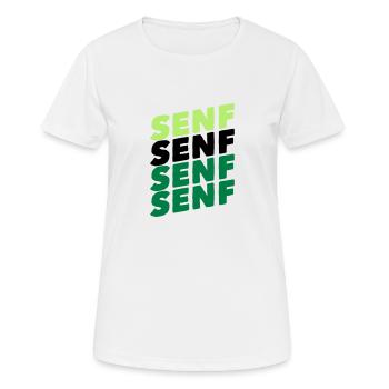 Senf essen lecker gewürz paste - Frauen T-Shirt atmungsaktiv - Weiß - Vorne - AI Model Female 172 dark (172cm)